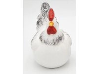 Kohoutek bílošedý keramický 17x13cm